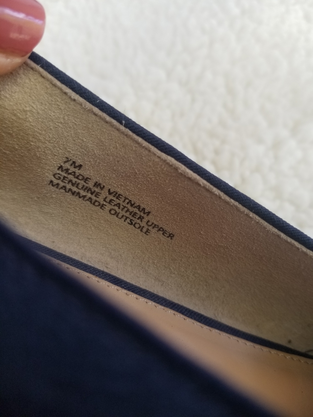 Talbots Navy Suede Penny Loafers - Picture 6 of 8